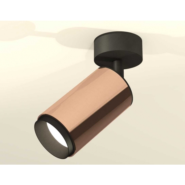 Комплект накладного светильника Ambrella light Techno Spot XM6326021 PPG/PBK золото розовое полированное/черный полированный (A2210, C6326, N6121)