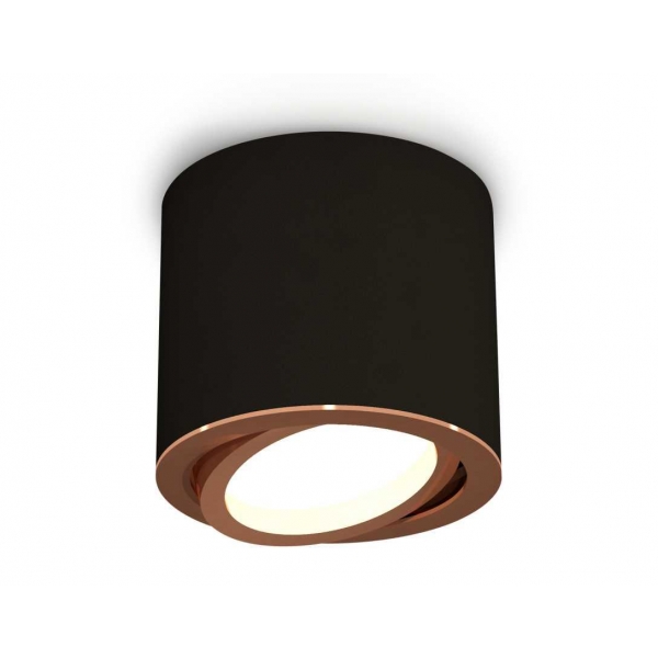 Комплект накладного светильника Ambrella light Techno Spot XS7402004 SBK/PPG черный песок/золото розовое полированное (C7402, N7005)