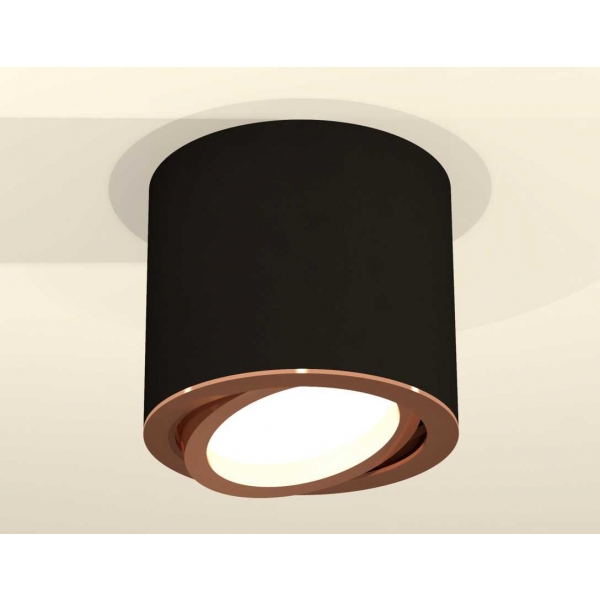 Комплект накладного светильника Ambrella light Techno Spot XS7402004 SBK/PPG черный песок/золото розовое полированное (C7402, N7005)