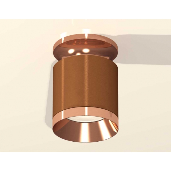 Комплект накладного светильника Ambrella light Techno Spot XS7404141 SCF/PPG кофе песок/золото розовое полированное (N7930, C7404, N7035)