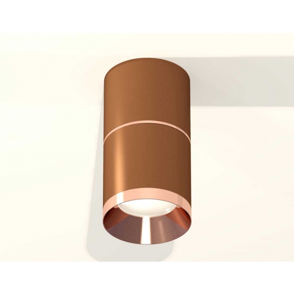 Комплект накладного светильника Ambrella light Techno Spot XS7404081 SCF/PPG кофе песок/золото розовое полированное (C7404, A2073, C7404, N7035)