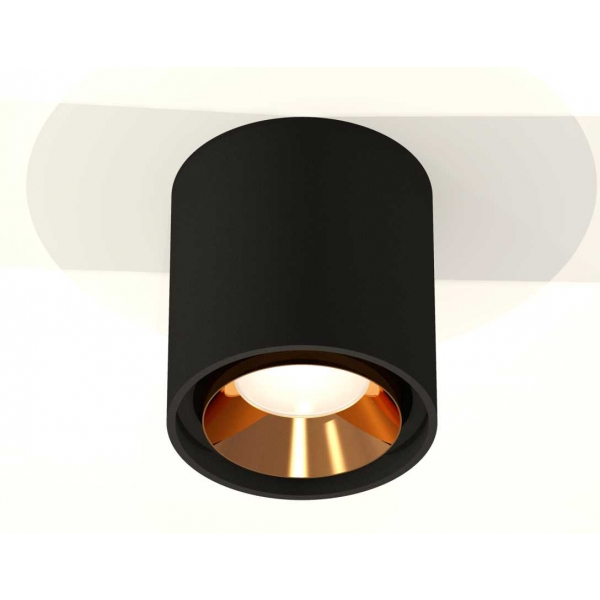 Комплект накладного светильника Ambrella light Techno Spot XS7723004 SBK/PYG черный песок/золото желтое полированное (C7723, N7034)
