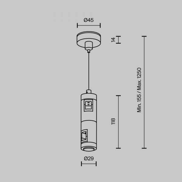 Комплектующие для трековой системы Maytoni Technical TRA157SW-D1-PT