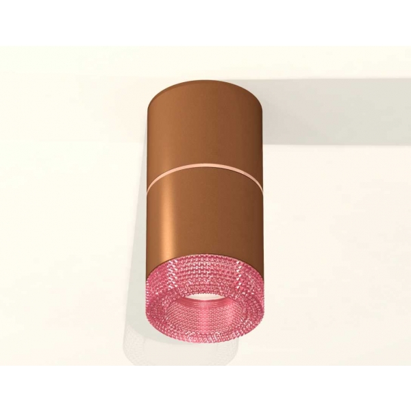 Комплект накладного светильника Ambrella light Techno Spot XS7404082 SCF/PI кофе песок/розовый (C7404, A2073, C7404, N7193)