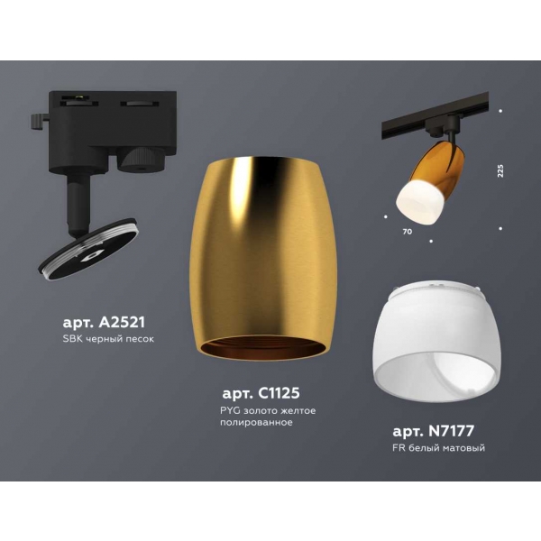 Комплект трекового светильника Ambrella light Track System XT (A2521, C1125, N7177) XT1125014