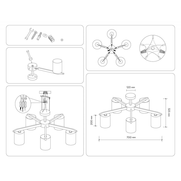 Потолочная люстра Ambrella light Traditional Loft TR83113