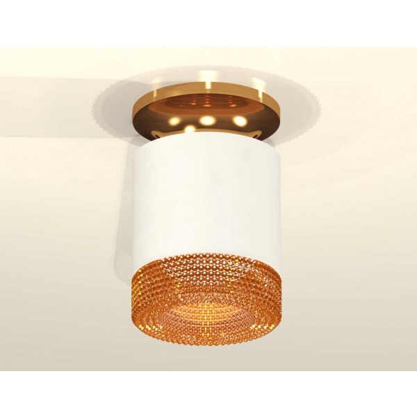 Комплект накладного светильника Ambrella light Techno Spot XS7401123 SWH/PYG/CF белый песок/золото желтое полированное/кофе (N7929, C7401, N7195)