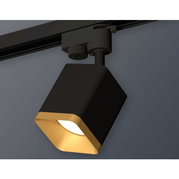 Комплект трекового светильника Ambrella light Track System XT7813003 SBK/SGD черный песок/золото песок (A2521, C7813, N7704)