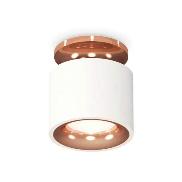 Комплект накладного светильника Ambrella light Techno Spot XS7510141 SWH/PPG белый песок/золото розовое полированное (N7930, C7510, N7015)