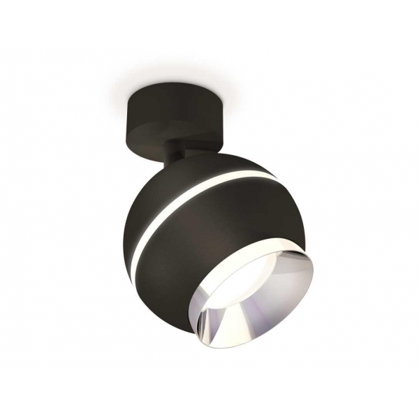Комплект накладного светильника Ambrella light Techno Spot XM1102002 SBK/PBK черный песок/серебро полированное (A2210, C1102, N7032)
