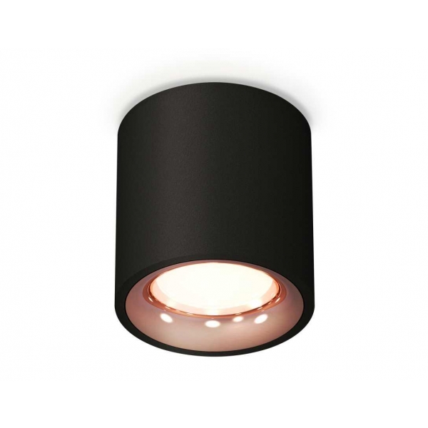 Комплект накладного светильника Ambrella light Techno Spot XS7532025 SBK/PPG черный песок/золото розовое полированное (C7532, N7015)