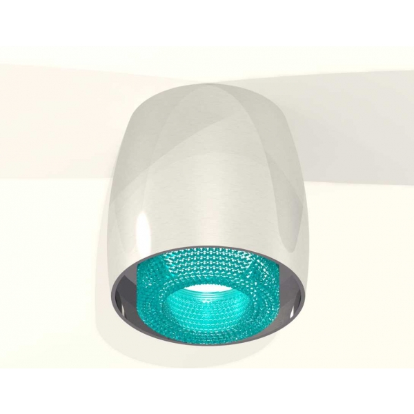 Комплект накладного светильника Ambrella light Techno Spot XS1143011 PSL/BL серебро полированное/голубой (C1143, N7194)