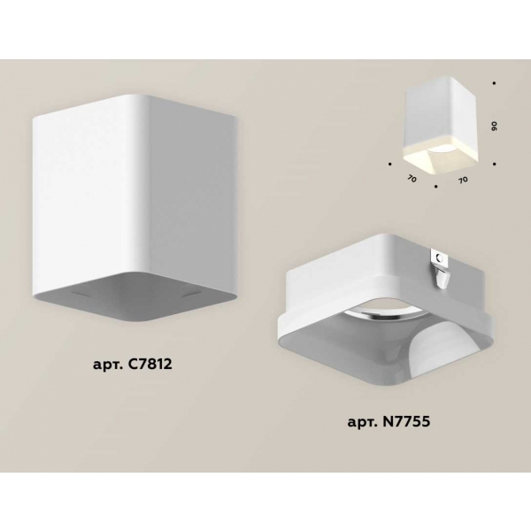 Комплект потолочного светильника Ambrella light Techno Spot XC (C7812, N7755) XS7812021