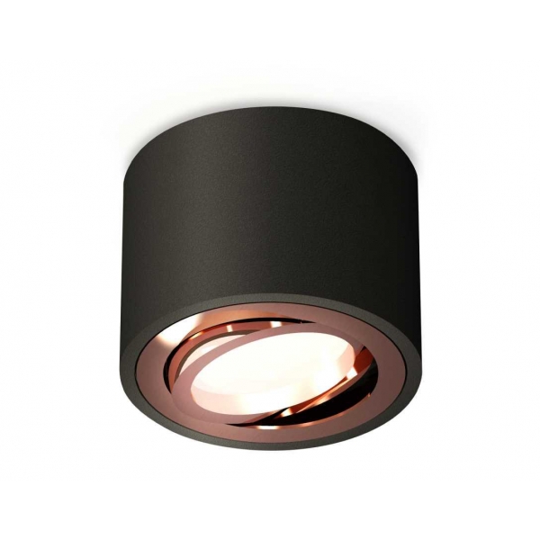 Комплект накладного светильника Ambrella light Techno Spot XS7511005 SBK/PPG черный песок/золото розовое полированное (C7511, N7005)