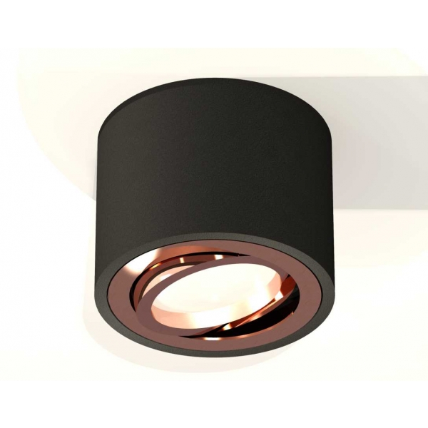 Комплект накладного светильника Ambrella light Techno Spot XS7511005 SBK/PPG черный песок/золото розовое полированное (C7511, N7005)
