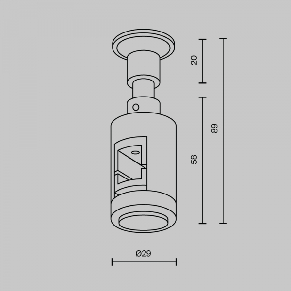 Комплектующие для трековой системы Maytoni Technical TRA155CW-S1-PT