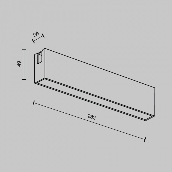 Трековый светильник Maytoni Technical TR151-1-12W3K-PT