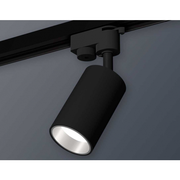 Комплект трекового светильника Ambrella light Track System XT6323022 SBK/PSL черный песок/серебро полированное (A2521, C6323, N6112)