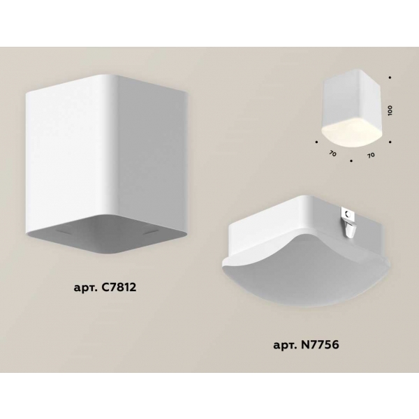 Комплект потолочного светильника Ambrella light Techno Spot XC (C7812, N7756) XS7812022