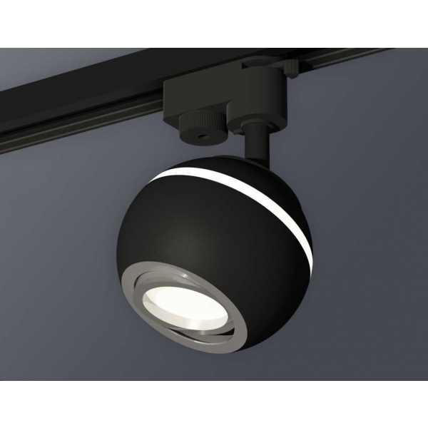 Комплект трекового светильника Ambrella light Track System XT1102022 SBK/PSL черный песок/серебро полированное (A2521, C1102, N7003)
