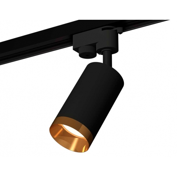 Комплект трекового светильника Ambrella light Track System XT6323064 SBK/PYG черный песок/золото желтое полированное (A2521, C6323, N6134)