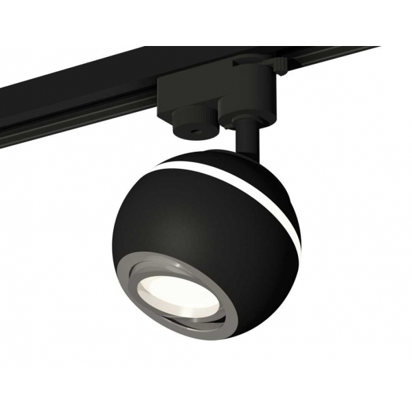Комплект трекового светильника Ambrella light Track System XT1102022 SBK/PSL черный песок/серебро полированное (A2521, C1102, N7003)
