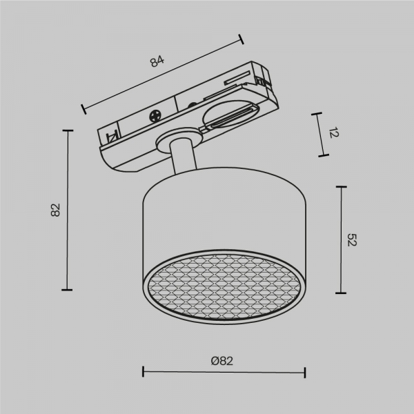 Трековый светильник Maytoni Technical TR225-1-GX53-W