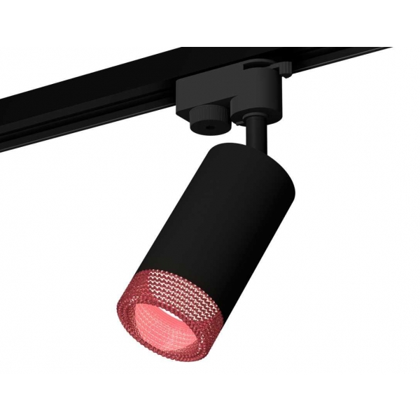 Комплект трекового светильника Ambrella light Track System XT6323082 SBK/PI черный песок/розовый (A2521, C6323, N6152)