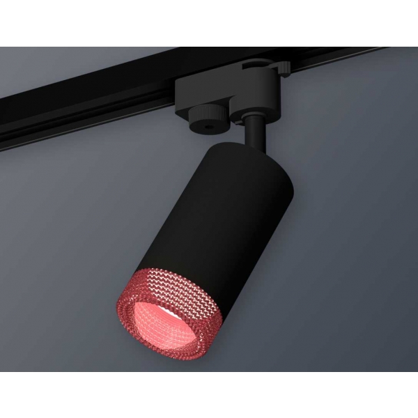 Комплект трекового светильника Ambrella light Track System XT6323082 SBK/PI черный песок/розовый (A2521, C6323, N6152)