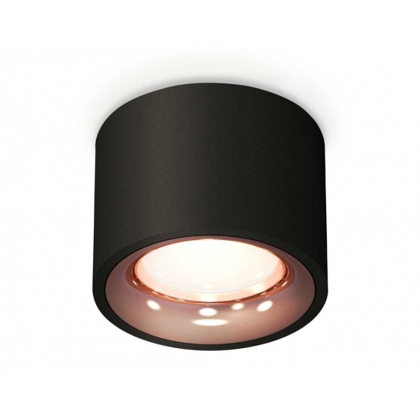 Комплект накладного светильника Ambrella light Techno Spot XS7511025 SBK/PPG черный песок/золото розовое полированное (C7511, N7015)