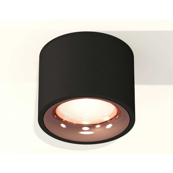 Комплект накладного светильника Ambrella light Techno Spot XS7511025 SBK/PPG черный песок/золото розовое полированное (C7511, N7015)