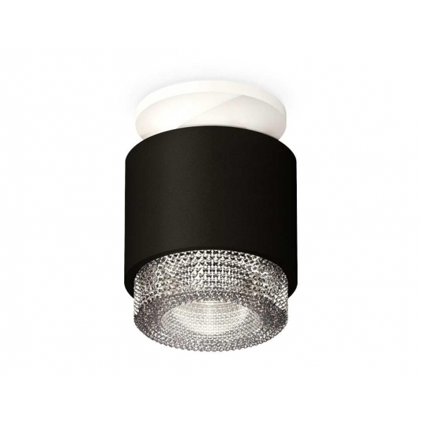 Комплект накладного светильника Ambrella light Techno Spot XS7511042 SBK/SWH/CL черный песок/белый песок/прозрачный (N7925, C7511, N7191)