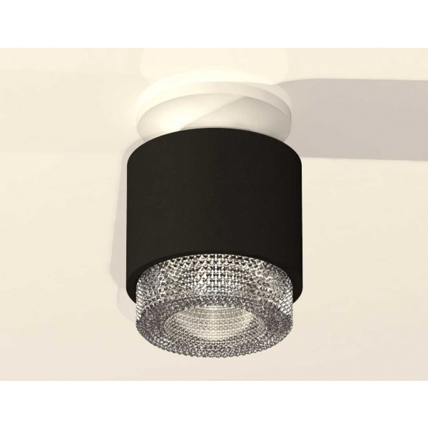 Комплект накладного светильника Ambrella light Techno Spot XS7511042 SBK/SWH/CL черный песок/белый песок/прозрачный (N7925, C7511, N7191)