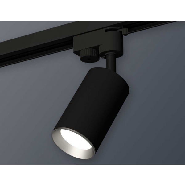Комплект трекового светильника Ambrella light Track System XT6323004 SBK/PSL черный песок/серебро полированное (A2521, C6323, N6104)
