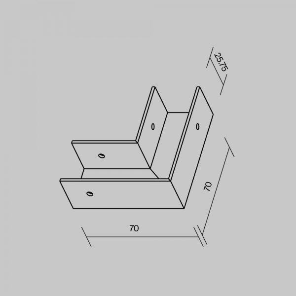 Коннектор L-образный Maytoni Elasity IP O-TR001-AC90