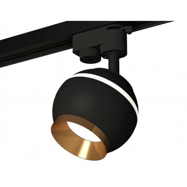 Комплект трекового светильника Ambrella light Track System XT1102005 SBK/PYG черный песок/золото желтое полированное (A2521, C1102, N7034)