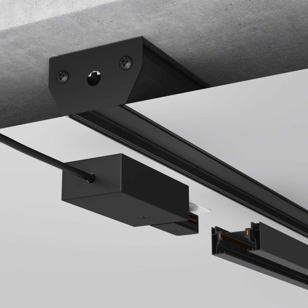 Алюминиевый профиль для монтажа в натяжной потолок однофазного шинопровода черный (2м) Elektrostandard a070478