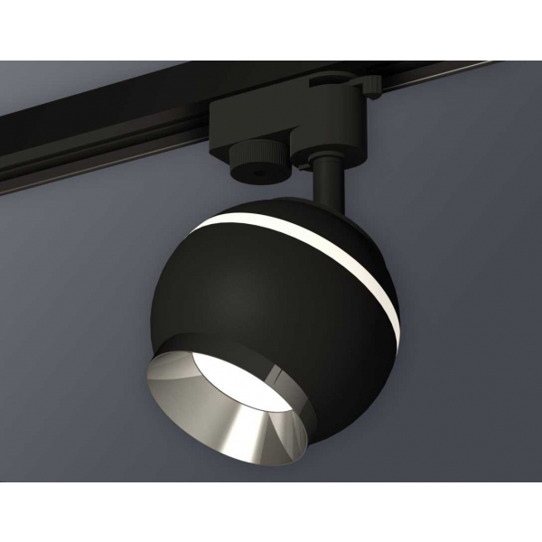 Комплект трекового светильника Ambrella light Track System XT1102003 SBK/PSL черный песок/серебро полированное (A2521, C1102, N7032)