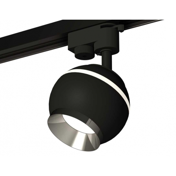 Комплект трекового светильника Ambrella light Track System XT1102003 SBK/PSL черный песок/серебро полированное (A2521, C1102, N7032)
