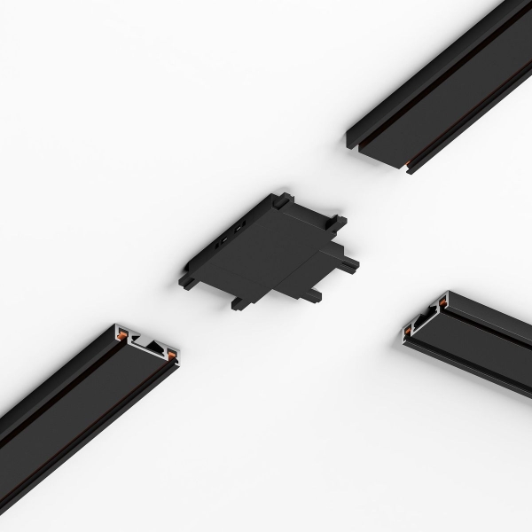 Соединитель четырёхсторонний для накладного шинопровода Elektrostandard Flat Magnetic 85003/00 черный a063738