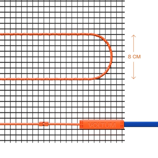 Нагревательный мат Voltum 200 Вт/м 5 м 2,5 м2 VLT01-200-2.5