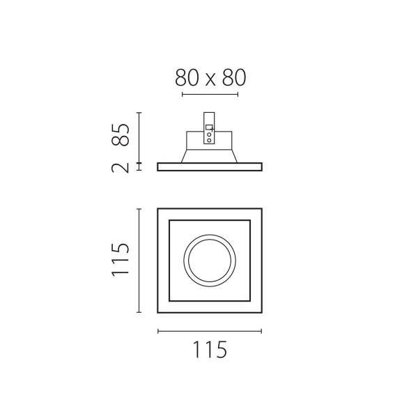 Комплект со светильником Lightstar Domino Quadro (214517+214506+214007) D51706BMOD