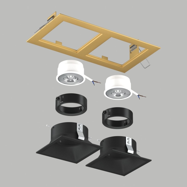 Комплект со светильником Lightstar Domino Quadro (214523+214507+214507+214007+214007) D5230707BMOD