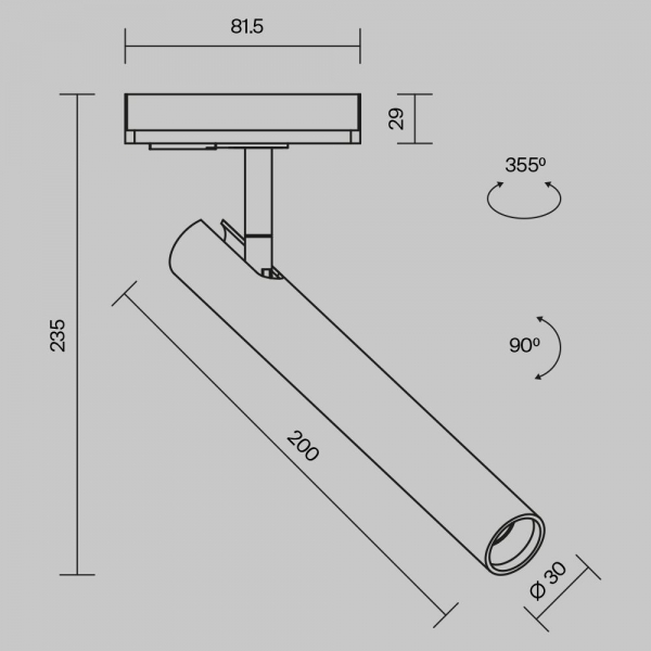 Трековый светодиодный светильник Maytoni Technical Focus T TR141-1-6W3K-M-B