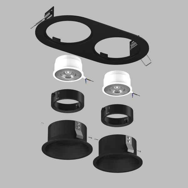 Комплект со светильником Lightstar Domino Round (214657+214607+214607+214007+214007) D6570707BMOD