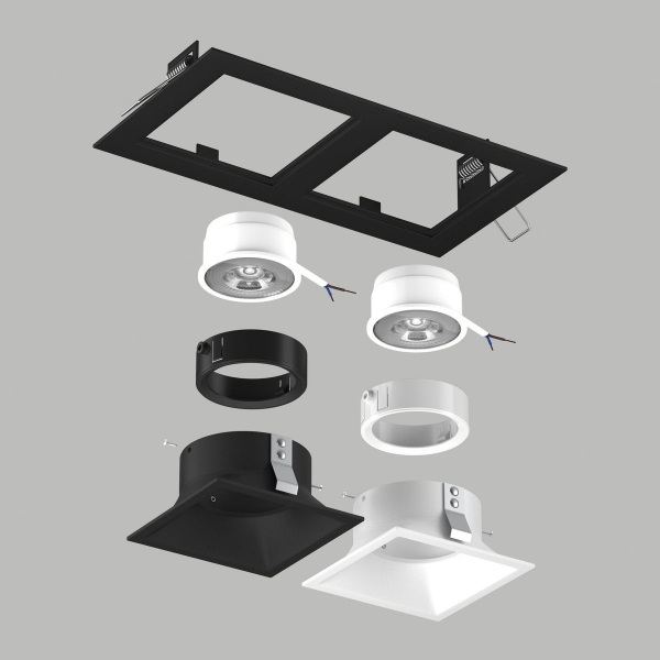 Комплект со светильником Lightstar Domino Quadro (214527+214506+214507+214006+214007) D5270607WBMOD
