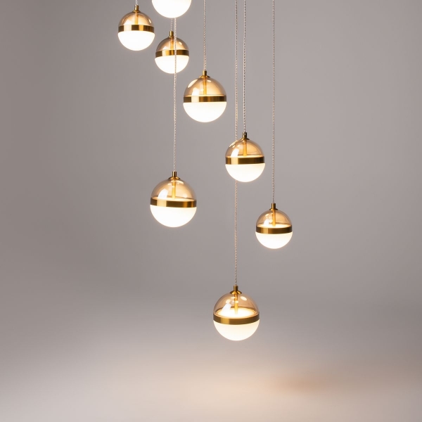 Подвесная светодиодная люстра Maytoni Area MOD295PL-L120BBS3K