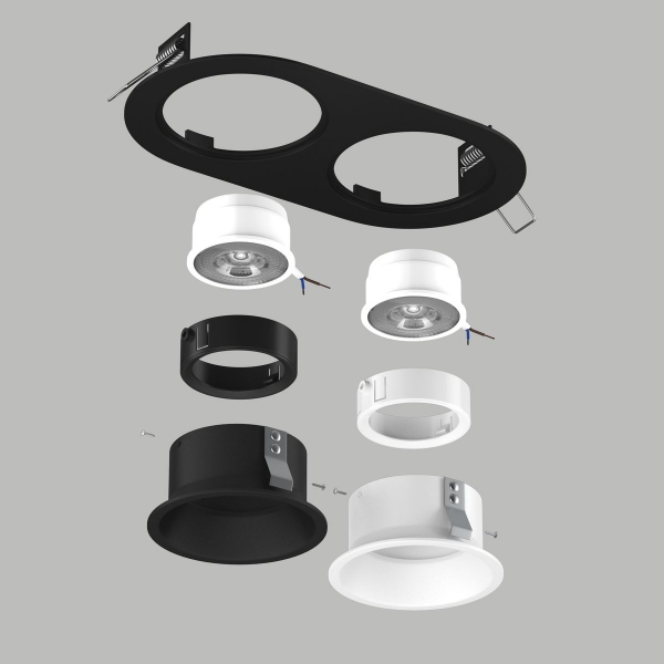 Комплект со светильником Lightstar Domino Round (214657+214606+214607+214006+214007) D6570607WBMOD