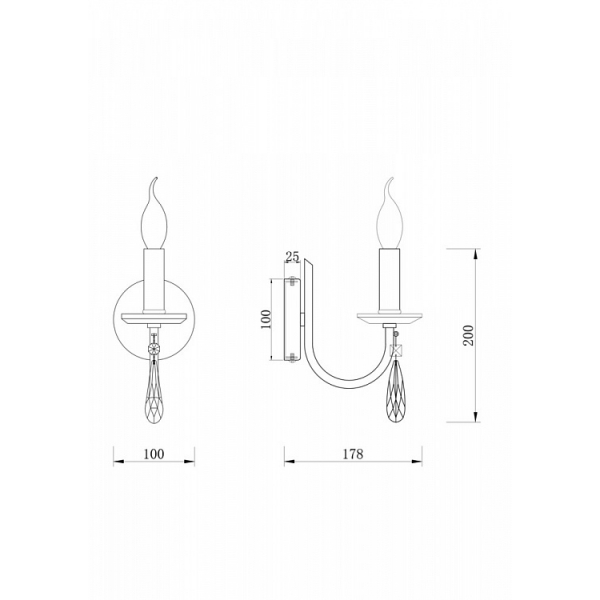Бра Freya Forte FR1006WL-01N