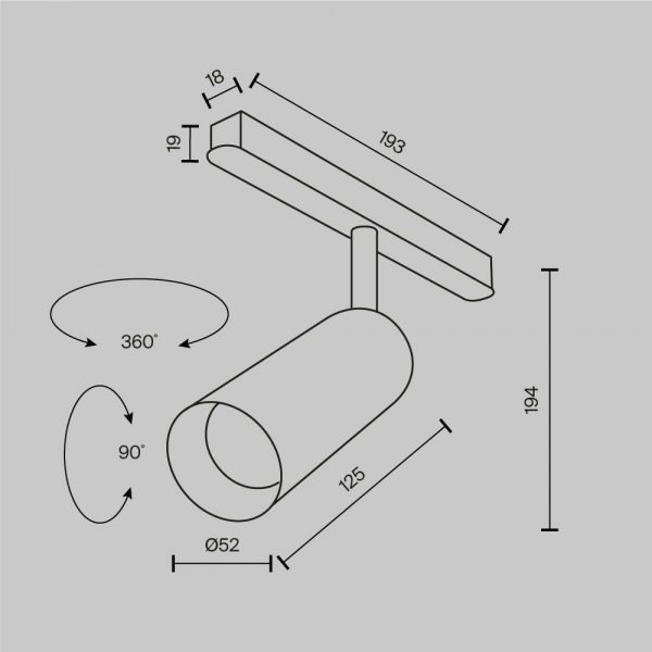 Трековый светодиодный светильник Maytoni Technical Magnetic Exility Focus Led TR032-2-12W3K-M-BW